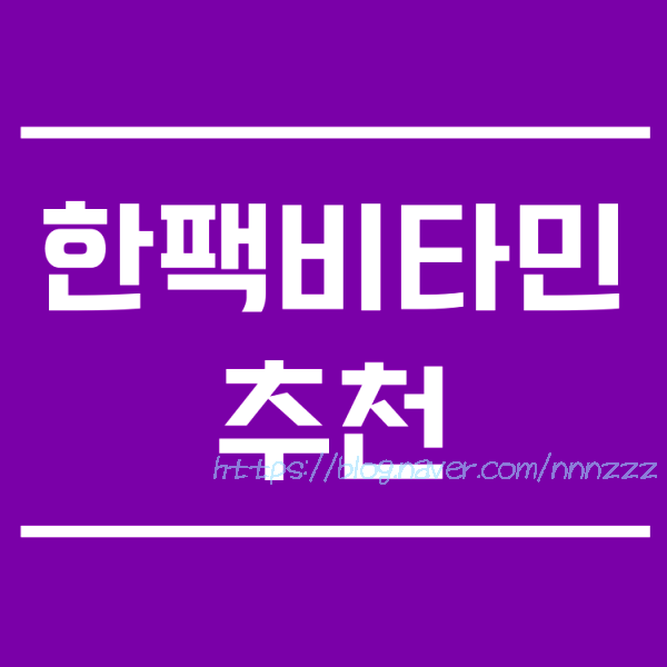 한팩 비타민 활기찬 생활을 위한 종합비타민 추천