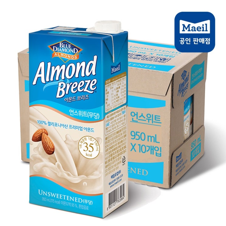 의외로 인기있는 블루다이아몬드 아몬드 브리즈 언스위트, 950ml, 5개 ··· 의외로 인기있는 블루다이아몬드 아몬드 브리즈 언스위트, 950ml, 5개 ···