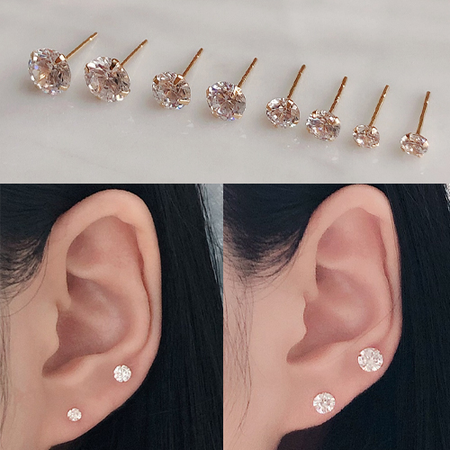 잘팔리는 유비드 14k 정품 골드 큐빅 지르코니아 금 귀걸이 낱개 좋아요 잘팔리는 유비드 14k 정품 골드 큐빅 지르코니아 금 귀걸이 낱개 좋아요