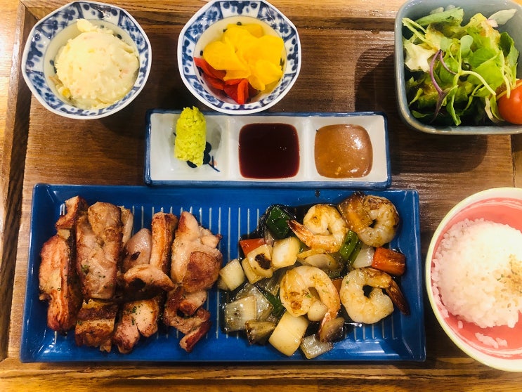  [위례맛집] 소보로 광부덮밥&새우닷(닭) 스테이크 '루타6400km' 대만음식요리집 방문후기