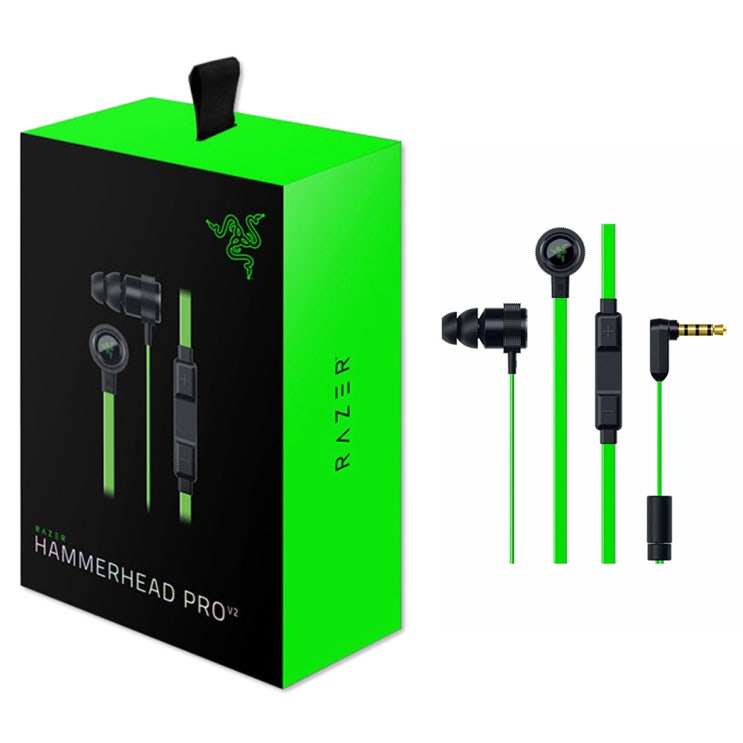 최근 많이 팔린 레이저 해머헤드 pro v2 게이밍 이어폰 razer hammerhead pro v2 국내배송, 블랙 ···