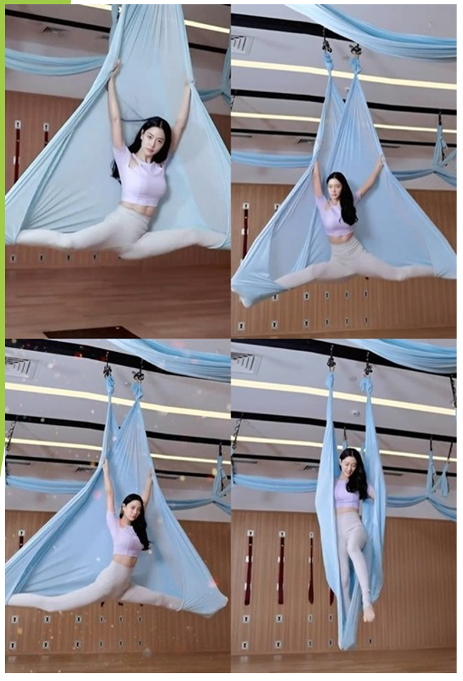  클라라 180도 다리찢기 플라잉 요가