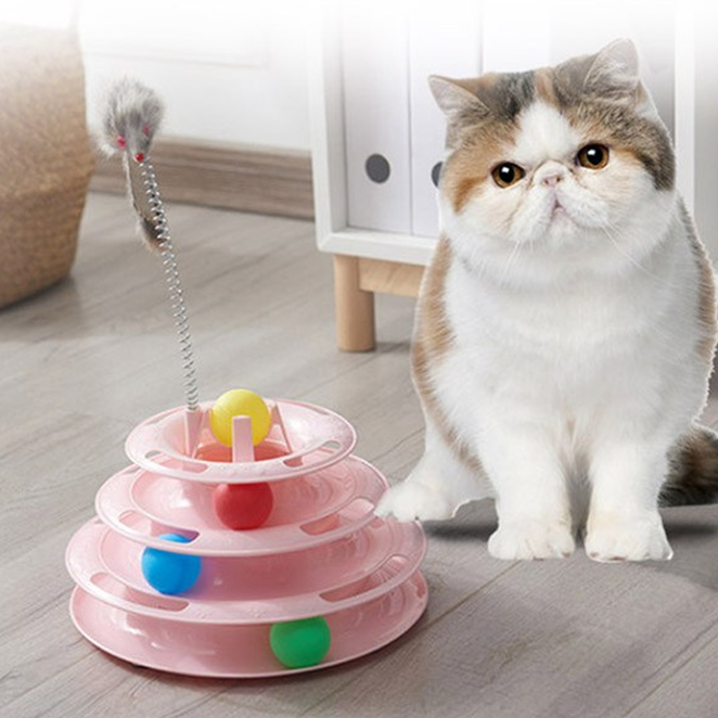 요즘 인기있는 딩동펫 고양이 쥐잡이 트랙볼 장난감, 핑크, 1개 추천해요