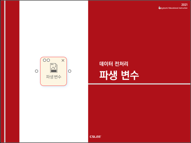  [빅재미 BigZami] 데이터 전처리ㅣ파생변수