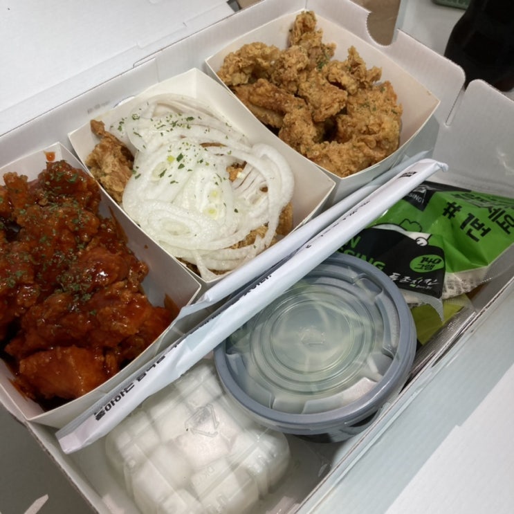  투존치킨 3가지맛을 한번에 야식치킨!!