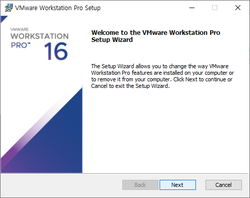 VMware Workstation Pro 16 설치