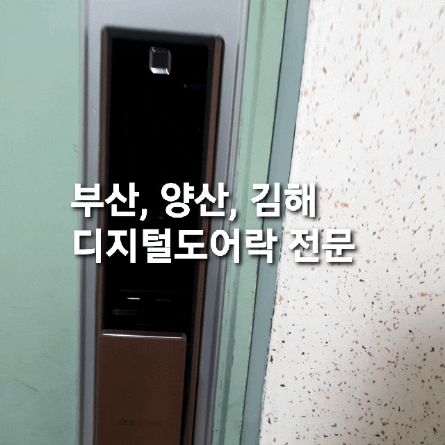 부산 진구 양정동 현대 아파트 삼성 지문 푸시풀 디지털 도어락 설치