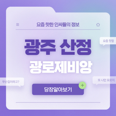  광주 산정 대광로제비앙 분양가 평면도 모집공고 총정리