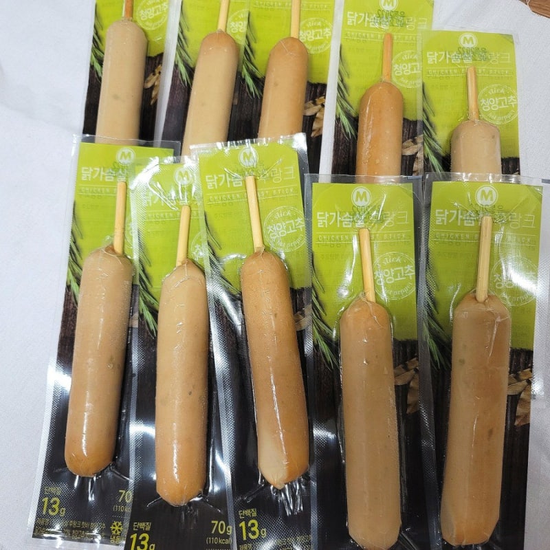 마이닭) 닭가슴살 후랑크 핫바 청양고추맛, 담백하고 느끼하지 않은 맛