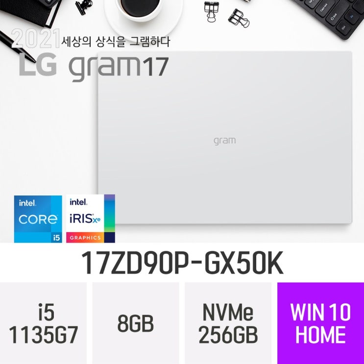 가성비갑 LG 2021 그램17 17ZD90P-GX50K, 8GB, 256GB, 윈도우 포함 좋아요
