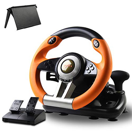 잘팔리는 게임 레이싱 휠 PXN-V3II 범용 USB 포트 및 페달이있는 180 경쟁 레이싱 스티어링 휠 PC PS3 PS4 X, One Color_One Size, One C 잘팔리는 게임 레이싱 휠 PXN-V3II 범용 USB 포트 및 페달이있는 180 경쟁 레이싱 스티어링 휠 PC PS3 PS4 X, One Color_One Size, One C