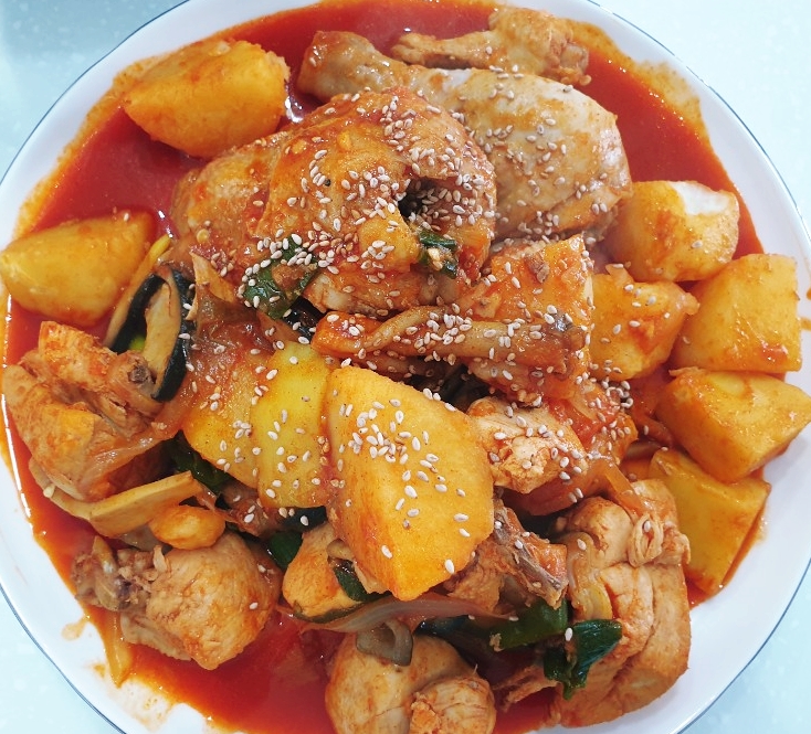  요린이 닭볶음탕 도전 (백종원님레시피 / 백설닭볶음탕 양념)
