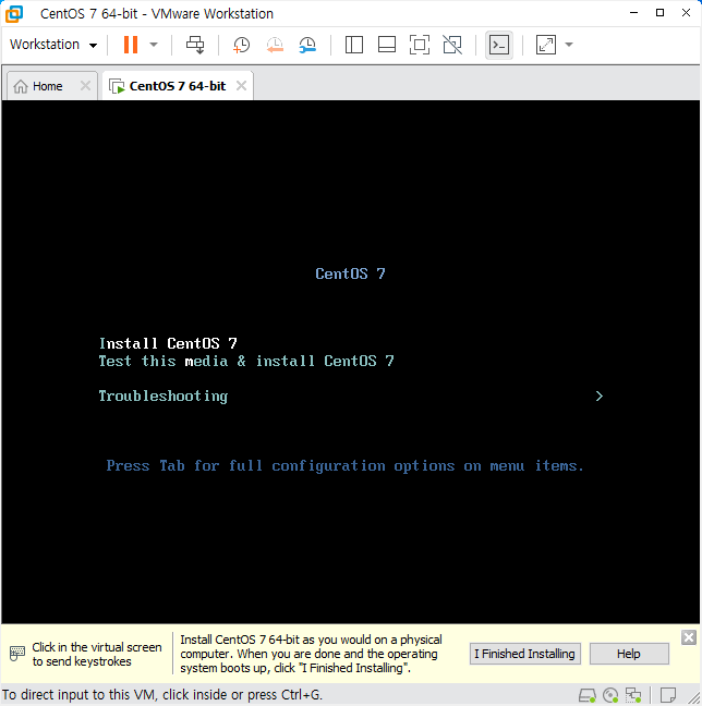  CentOS 7 설치-1 (VMware Workstation 16)