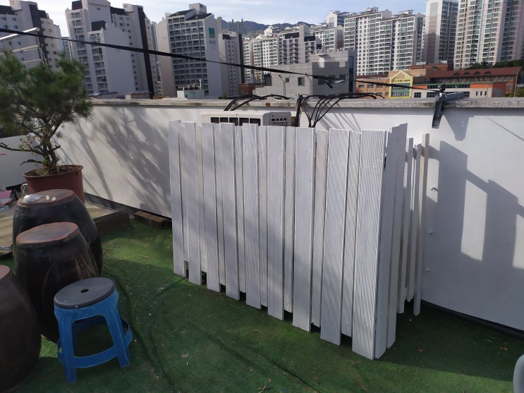  방부목 에어컨 실외기 가림판 만들기 셀프인테리어 DIY