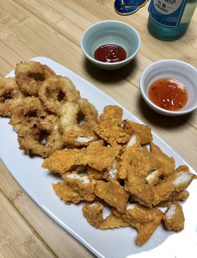  맥주안주추천 사세 새우링 치킨텐더 먹어본 후기