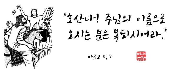 ‘호산나! 주님의 이름으로 오시는 분은 복되시어라.’ ‘호산나! 주님의 이름으로 오시는 분은 복되시어라.’