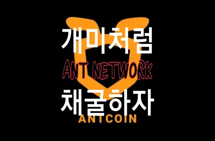 &lt;개꿀팁&gt; 앤트 네트워크(Ant Network) 코인 : 앞이 보이지 않는 채굴