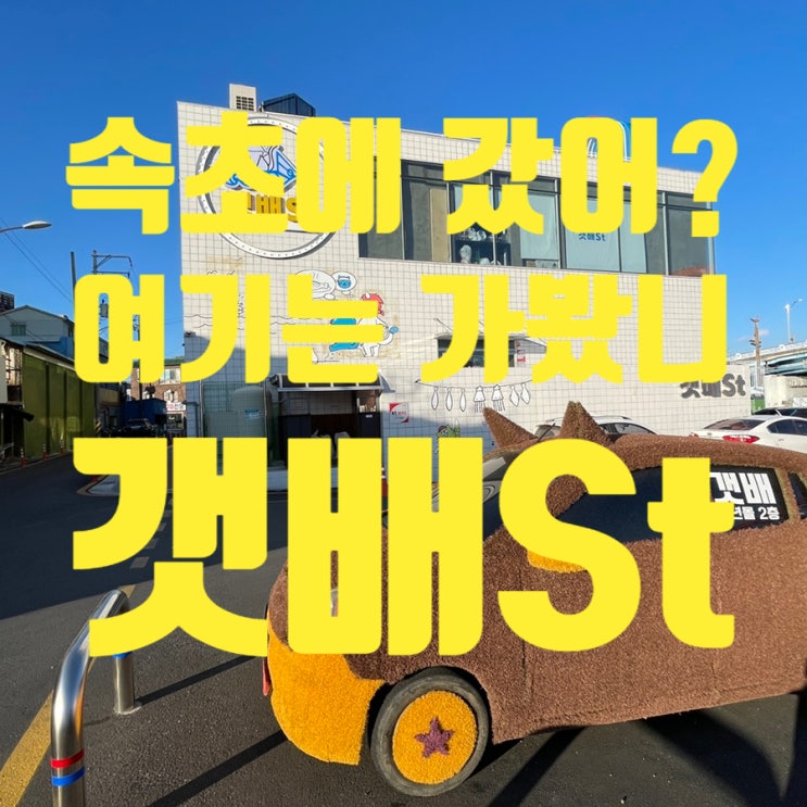  속초 가면 꼭 들려야하는 새로운 핫플 맛집이 모인 청년몰 갯배st