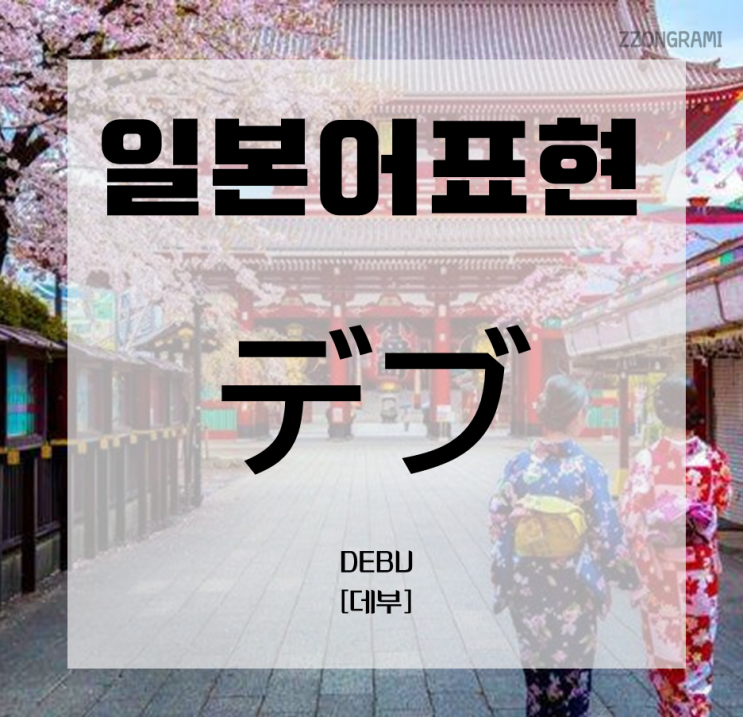  [일본어 공부] 일본어 표현 : 「デブ」