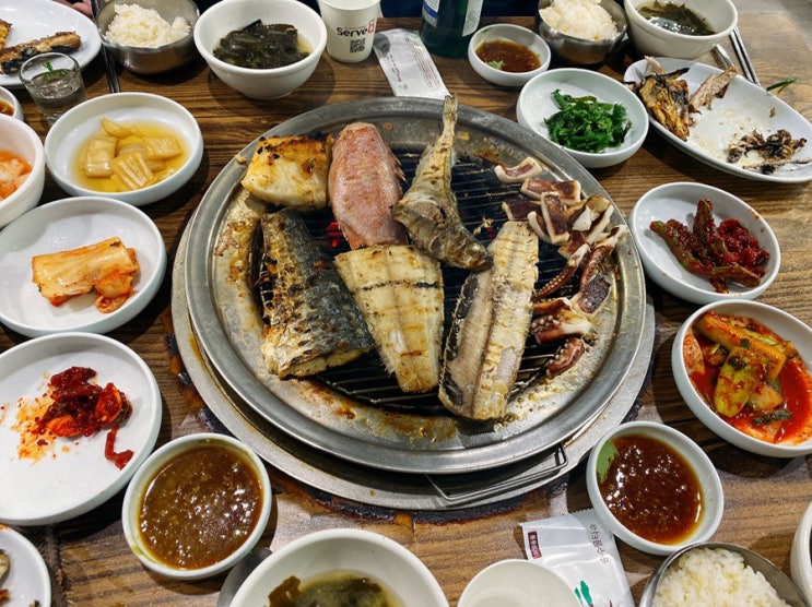  [속초맛집]88생선구이, 모듬정식 고등어, 꽁치, 오징어, 삼치, 가자미, 메로구이, 고기집같이 생선 구워주는 집, 허영만의 백반기행 생선구이