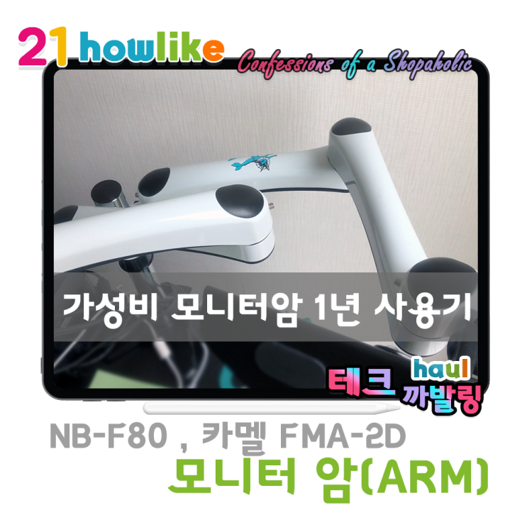  가성비의 NB-F80 , 카멜 FMA-2D 듀얼 모니터암 1년 사용하니 어떤가?
