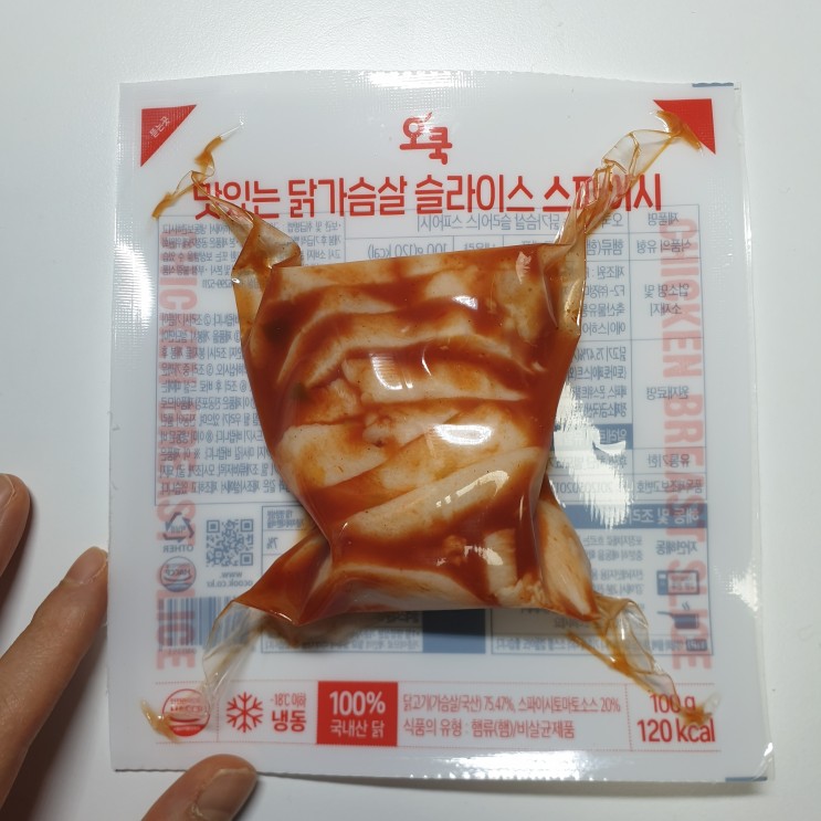 [오쿡] 맛있는 닭가슴살 슬라이스 스파이시 / 소스슬라이스 닭가슴살 스파이시