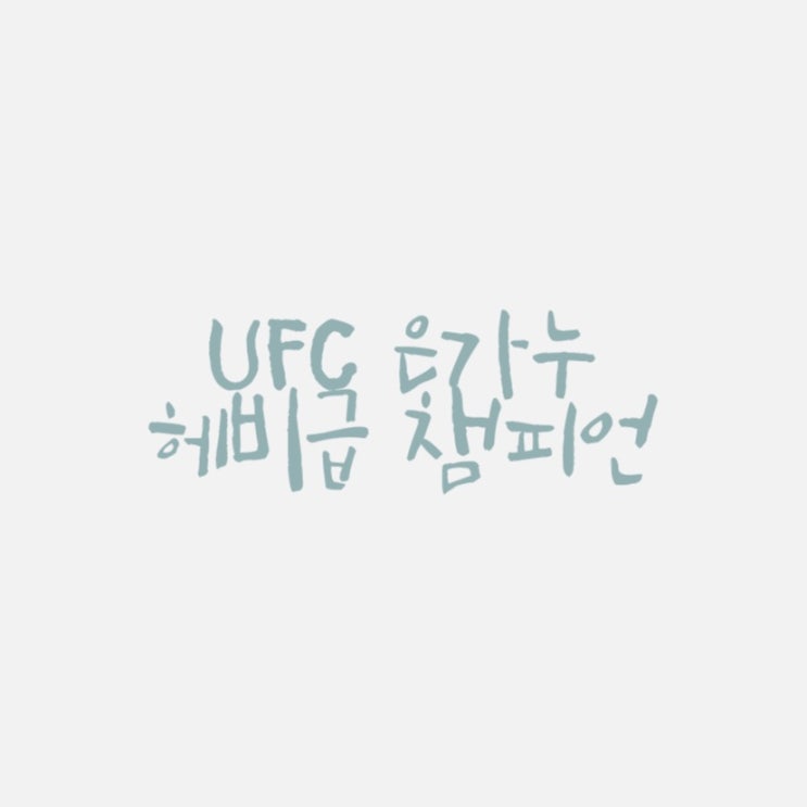 은가누 ㄹㅇ 쩐다... UFC 새 헤비급 챔피언