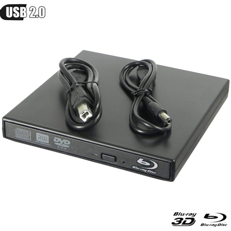 구매평 좋은 DVD플레이어 Bluray Player External USB 2.0 DVD Drive Blu-ray 3D 25G 50G BD-R BD-ROM CD/DVD RW, Co