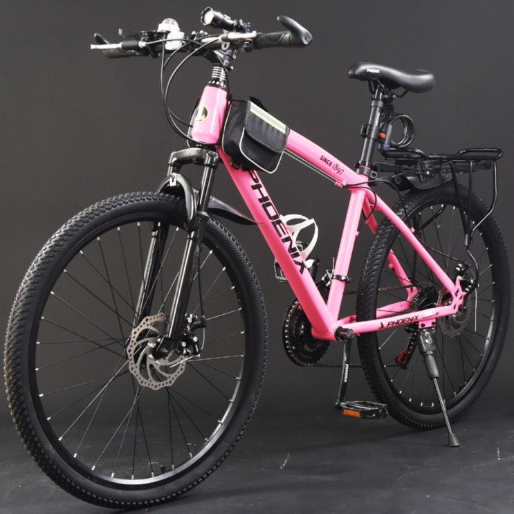 선호도 좋은 입문용 펫바이크 오프 로드 바이크 초경량 20 자전거 24 26인치, 핑크 + 30단 + 26인치 추천해요