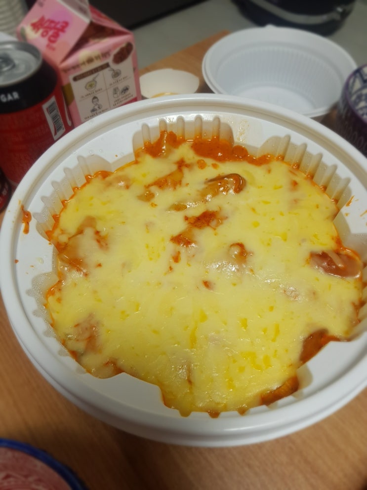  엽떡 로제떡볶이+치즈+베이컨+중국당면, 푸라닭 블랙알리오 후기!