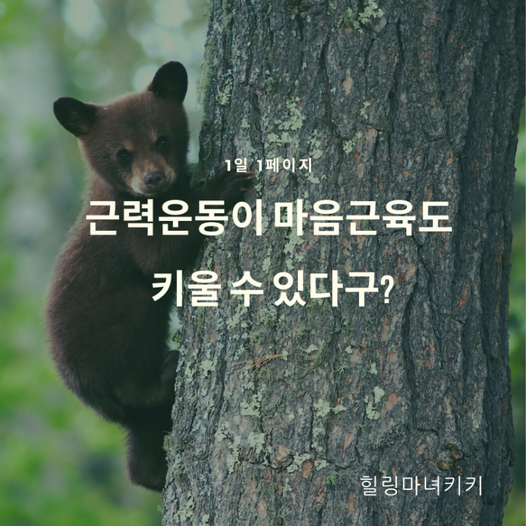  1일1페이지 ㅡ 07일 근력운동이 마음근육도 키울 수 있다구?