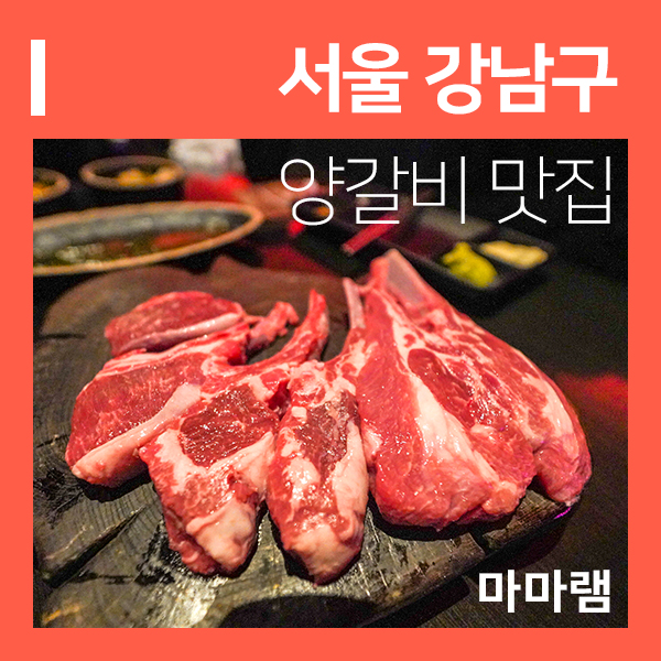  양갈비맛집 청담 마마램 (feat. 도산공원 양갈비 )