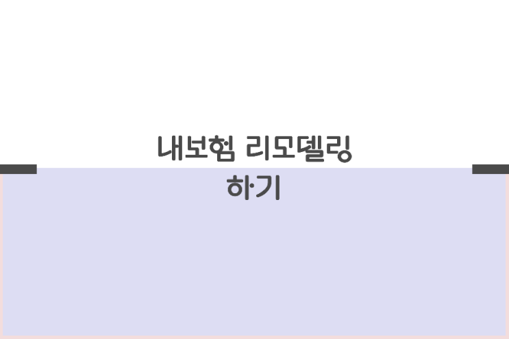 내보험 리모델링