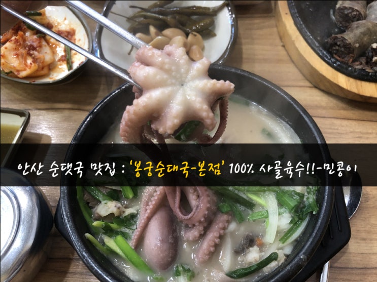  안산 수인로 순대국 맛집 : 원조 '봉궁순대국' 본점에서 몸보신하세요-민콩이