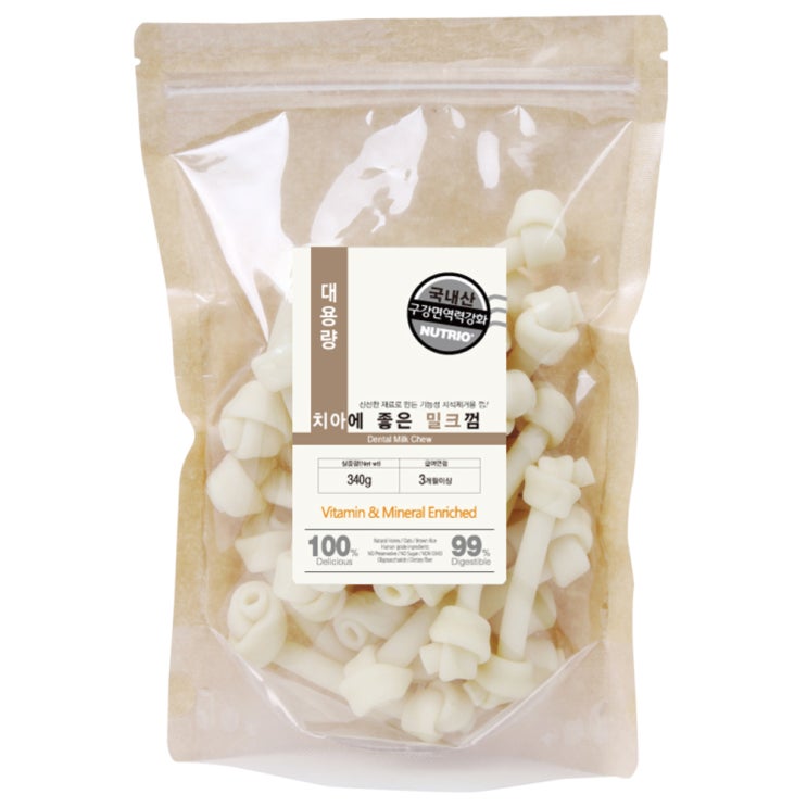 구매평 좋은 뉴트리오 대용량 애견용 치아에 좋은 껌 340g, 우유맛, 1개 ··· 구매평 좋은 뉴트리오 대용량 애견용 치아에 좋은 껌 340g, 우유맛, 1개 ···