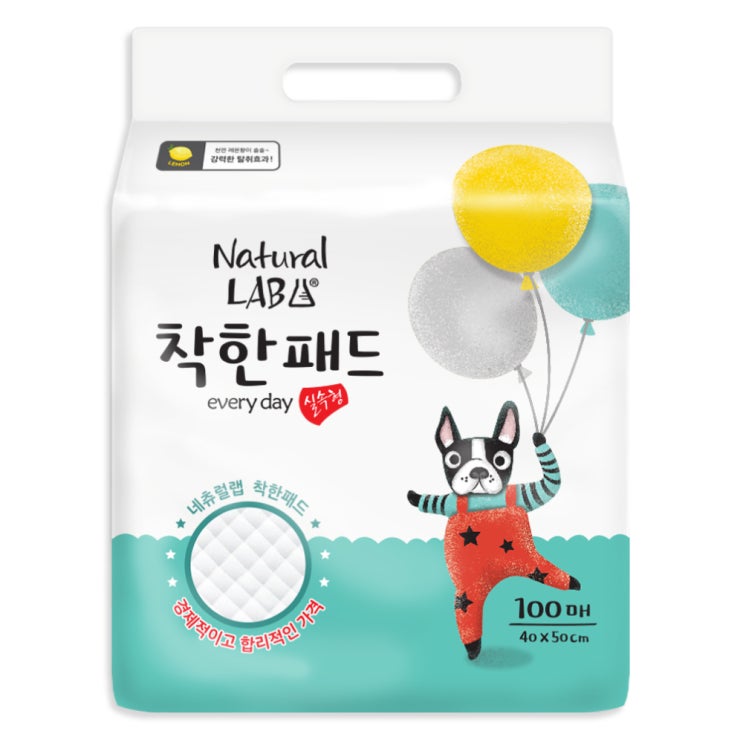 구매평 좋은 네츄럴랩 착한 반려견 배변패드 실속형 천연레몬향 100p, 1팩 추천해요 구매평 좋은 네츄럴랩 착한 반려견 배변패드 실속형 천연레몬향 100p, 1팩 추천해요