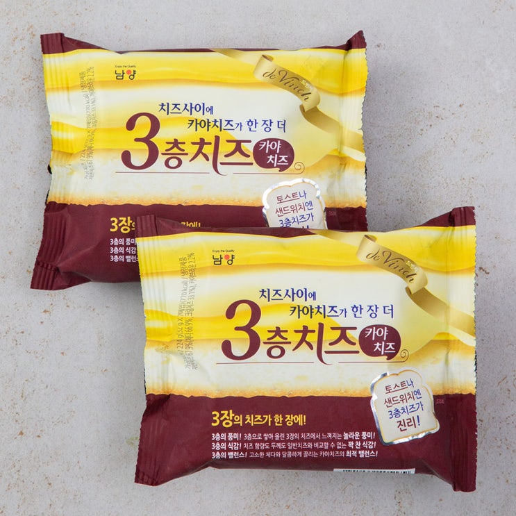 최근 인기있는 드빈치 3층치즈 치즈사이에 카야치즈, 224g, 2개 추천해요