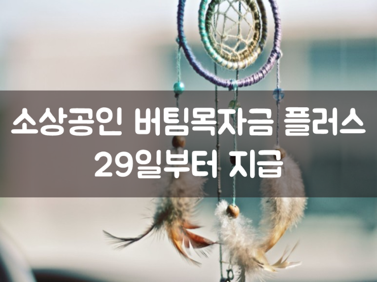  29일부터 ‘소상공인 버팀목자금 플러스’ 지급