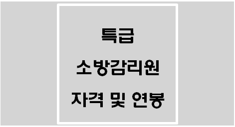  특급 소방감리원 자격 및 연봉