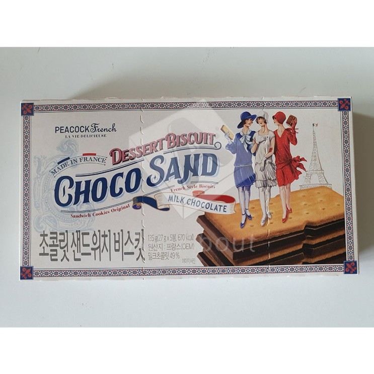 인기있는 피코크 PEACOCK 초콜릿 샌드위치 비스킷, 3개 ···