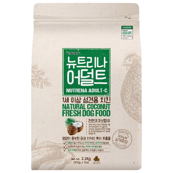 많이 팔린 뉴트리나 어덜트 치킨 애견 사료, 2.1kg, 2개 추천해요