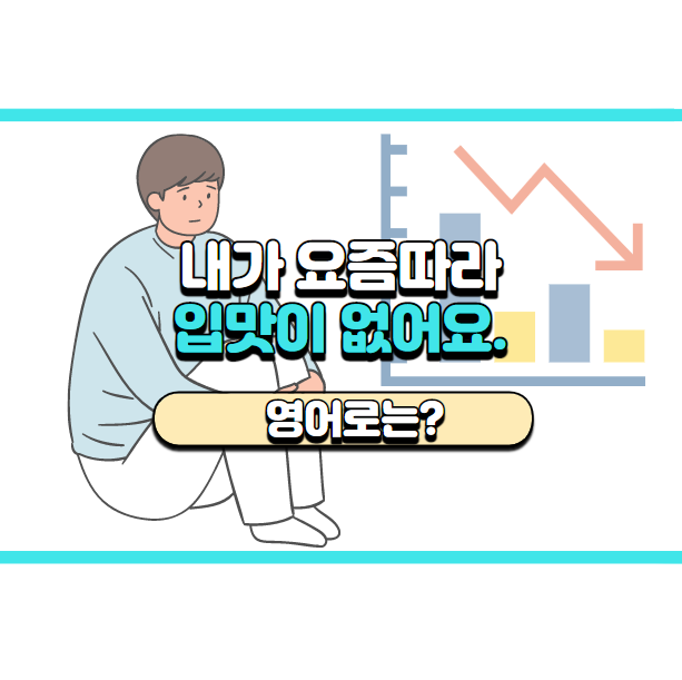  '입맛이 없어' 영어로는? 'I'm not that hungry.'