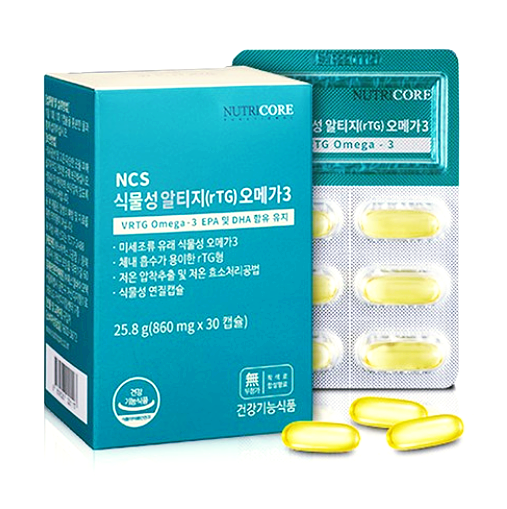  [뉴트리코어]식물성 rTG알티지 오메가3 효능·복용법·추천