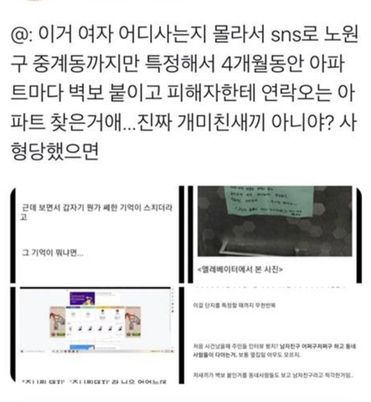 노원구 세모녀 살인 메이플 롤 범인 충격적인 이유 동생 살해 후 집에 숨어 기다리다가 첫째딸 살해한 스토커 누구