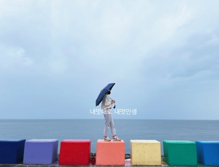  비오는 날 제주 , (day2. 우진해장국 / 망고레이 / 도두봉 무지개해안도로 / 비양놀 / 솔향바다가든 / 애월스테이인제주 / 비오는 날 tip )