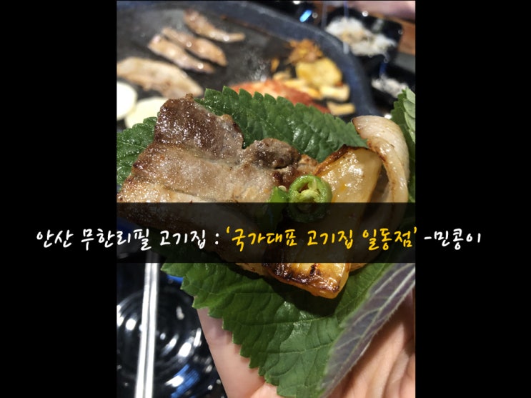  안산무한리필고기집 : 국가대표고기집 일동점 가성비 대박 - 민콩이
