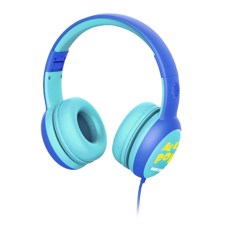 가성비 좋은 알로팝 프리미엄 어린이 헤드셋 헤드폰 마이크 청력보호 온라인 학습 강의 인강 PC 태블릿 휴대폰 연결 ST-UDY500 (4극 Y자 케이블 사은품증정), 블루 좋아요