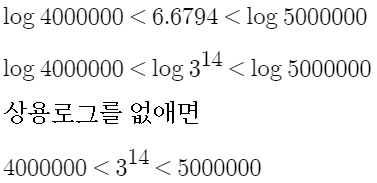  상용로그의 활용: 3^14의 최고 자리의 숫자는?