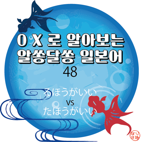  48. 「るほうがいい」는 틀리고, 「たほうがいい」는 맞다?