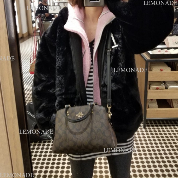 갓성비 좋은 코치 [HAPPYNY]COACH_91494 MINI LILLIE CARRYALL BAG(BLACK BROWN) 추천합니다